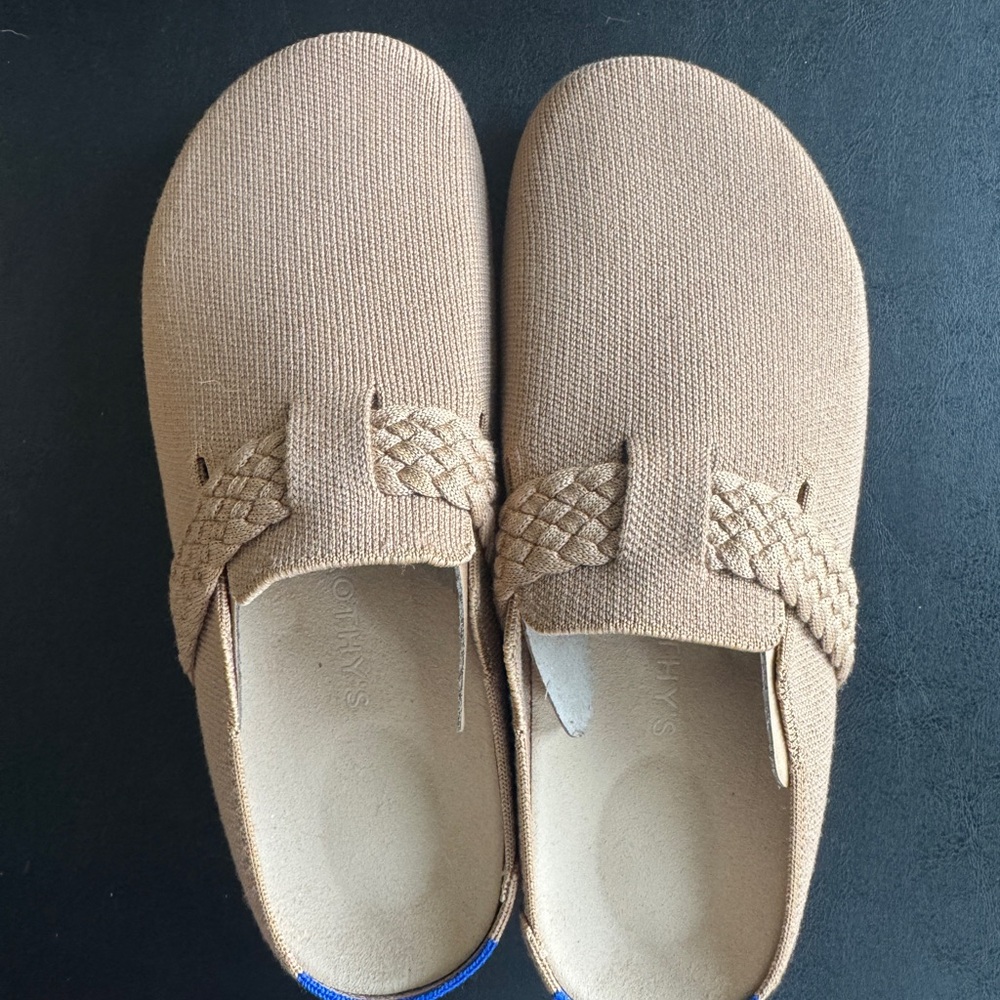 Rothy's Braided Knit Slip-On Clogs in Brown